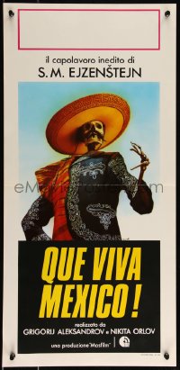 9r0839 QUE VIVA MEXICO Italian locandina 1980 Sergei Eisenstein's reconstructed classic, Crovato art!