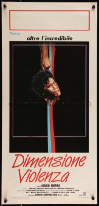 9r0841 SAVAGE ZONE Italian locandina 1984 Mario Morra's Dimensione Violenza, decapitated head!