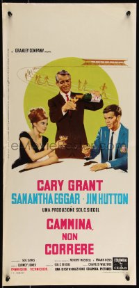 9r0850 WALK DON'T RUN Italian locandina 1966 Cary Grant, Samantha Eggar, Hutton, Olympics, Olivetti!