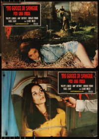 9r0904 BLOOD ROSE set of 5 Italian 18x27 pbustas 1972 La rose ecorchee, 1st sex-horror film ever made!