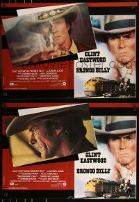 9r0886 BRONCO BILLY set of 8 Italian 18x26 pbustas 1980 director/star Clint Eastwood, Locke!