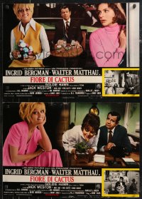9r0878 CACTUS FLOWER set of 10 Italian 18x26 pbustas 1970 Matthau, sexy Goldie Hawn & nurse Bergman!