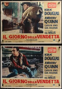 9r0873 LAST TRAIN FROM GUN HILL set of 12 Italian 20x28 pbustas 1959 Anthony Quinn, John Sturges!