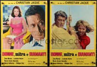 9r0874 MAN FROM COCODY set of 12 Italian 19x26 pbustas 1965 Le gentleman de Cocody, spy Jean Marais!