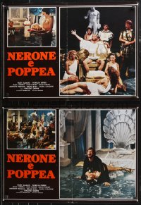 9r0900 NERO & POPPEA: AN ORGY OF POWER set of 6 Italian 19x26 pbustas 1982 sexy Patricia Derek in Ancient Rome!