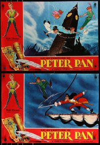 9r0895 PETER PAN set of 7 Italian 18x26 pbustas R1970s Walt Disney animated cartoon fantasy classic!