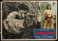 9r0865 WOMAN OF THE RIVER Italian 19x27 pbusta 1957 La Donna del fiume, Sophia Loren!
