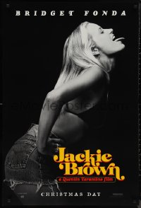9r1224 JACKIE BROWN teaser 1sh 1997 Quentin Tarantino, profile portrait of sexy Bridget Fonda!