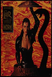 9r1254 LAIR OF THE WHITE WORM 1sh 1988 Ken Russell, image of sexy Amanda Donohoe with snake shadow!
