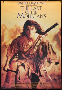 9r0018 LAST OF THE MOHICANS 44x65 video poster 1992 Daniel Day Lewis as adopted Native American!
