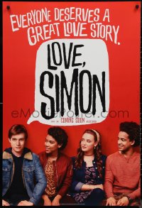 9r1273 LOVE, SIMON style B int'l teaser DS 1sh 2018 Robinson in title role is done keeping story straight!