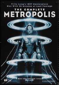 9r1293 METROPOLIS 1sh R2010 Fritz Lang, classic robot art from the first German release!