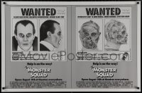 9r1301 MONSTER SQUAD advance 1sh 1987 wacky wanted poster mugshot images of Dracula & the Mummy!