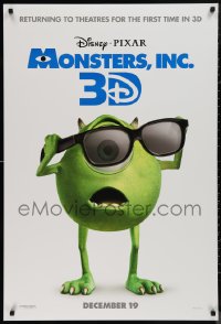 9r1302 MONSTERS, INC. advance DS 1sh R2012 Disney & Pixar computer animated CGI cartoon!