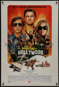 9r1322 ONCE UPON A TIME IN HOLLYWOOD advance DS 1sh 2019 Tarantino, Steve Chorney art, with rating!