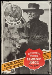 9r0300 PALE RIDER Polish 27x38 1986 great different image of cowboy Clint Eastwood by Erol!