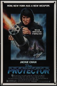 9r1347 PROTECTOR 1sh 1985 Danny Aiello, R. Obero art of Jackie Chan huge gun!