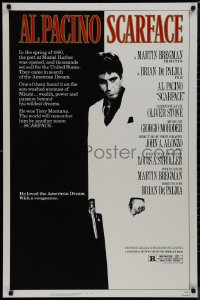 9r1385 SCARFACE 1sh 1983 Al Pacino as Tony Montana, Brian De Palma, Oliver Stone!