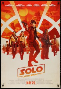 9r1399 SOLO advance DS 1sh 2018 A Star Wars Story, Ron Howard, Ehrenreich, top cast, Chewbacca!