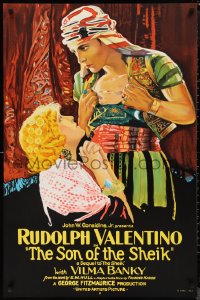 9r0346 SON OF THE SHEIK S2 poster 2000 incredible art of Rudolph Valentino & Vilma Banky!