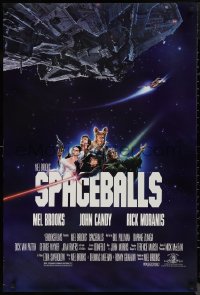 9r1402 SPACEBALLS 1sh 1987 Mel Brooks sci-fi Star Wars spoof, John Candy, Pullman!