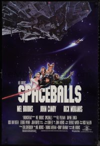 9r1403 SPACEBALLS PG rated 1sh 1987 Mel Brooks sci-fi Star Wars spoof, John Candy, Pullman!