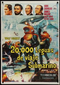 9r0455 20,000 LEAGUES UNDER THE SEA Spanish R1970 Jules Verne classic, Darco art of deep sea divers!