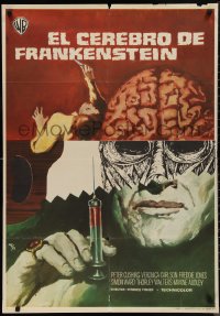 9r0462 FRANKENSTEIN MUST BE DESTROYED Spanish 1970 Cushing is more monstrous than his monster, MCP!