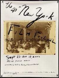 9r0026 40TH NEW YORK FILM FESTIVAL signed 36x48 film festival poster 2002 by Julian Schnabel!