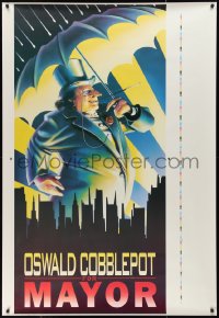 9r0066 BATMAN RETURNS printer's test 43x63 special poster 1992 DeVito as Penguin for mayor, rare!