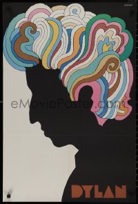 9r0379 DYLAN 22x33 record album insert poster 1967 colorful silhouette art of Bob by Milton Glaser!