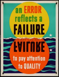 9r0415 ERROR REFLECTS A FAILURE 17x22 motivational poster 1950s cool sun and water surface art!