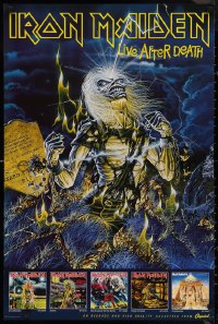 9r0381 IRON MAIDEN 24x36 music poster 1986 Live After Death, Riggs art of Eddie rising from grave!