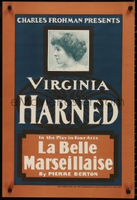9r0268 LA BELLE MARSEILLAISE 20x29 stage poster 1903 Virginia Harned, produced by Charles Frohman!
