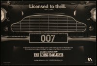9r0608 LIVING DAYLIGHTS 12x18 special poster 1986 great image of classic Aston Martin car grill!