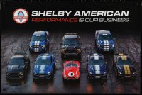 9r0616 SHELBY AMERICAN 24x36 special poster 1990s great image of several serious muscle cars!