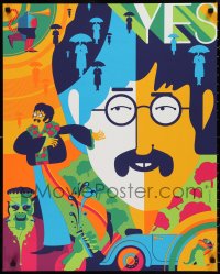 9r0358 YELLOW SUBMARINE signed 24x30 art print 2013 by Tom Whalen, Psychedelia ed., Beatles, Lennon!
