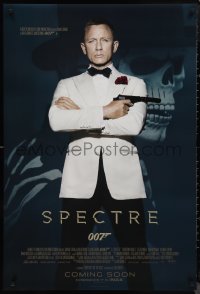 9r1404 SPECTRE IMAX int'l advance DS 1sh 2015 cool image of Daniel Craig as James Bond 007 with gun!