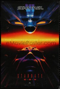 9r1422 STAR TREK VI teaser 1sh 1991 William Shatner, Leonard Nimoy, Stardate 12-13-91!