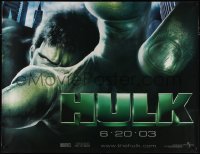 9r0032 HULK subway poster 2003 Ang Lee directed, Eric Bana as Bruce Banner, Marvel comics!