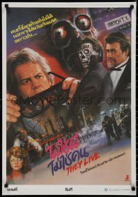 9r0651 THEY LIVE Thai poster 1988 Rowdy Roddy Piper, John Carpenter, different Tongdee art!