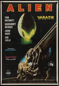 9r0534 ALIEN Turkish 1981 Ridley Scott classic, cool different Geiger Monster art by Omer Muz!