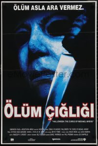 9r0545 HALLOWEEN VI Turkish 1996 Curse of Mike Myers, art of the man in mask w/knife!