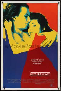 9r1464 UNTAMED HEART int'l DS 1sh 1993 romantic artwork of Christian Slater & Marisa Tomei!