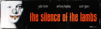 9r0011 SILENCE OF THE LAMBS vinyl banner 1991 image of Jodie Foster with moth over mouth!