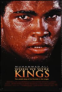 9r1472 WHEN WE WERE KINGS DS 1sh 1997 great super close up of heavyweight boxing champ Muhammad Ali!