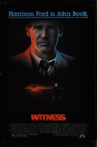 9r1478 WITNESS 1sh 1985 big city cop Harrison Ford in Amish country, directed by Peter Weir!