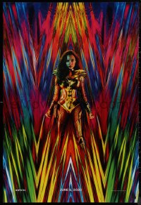 9r1493 WONDER WOMAN 1984 teaser DS 1sh 2020 great 80s inspired image of Gal Gadot as Amazon princess!