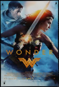 9r1486 WONDER WOMAN advance DS 1sh 2017 sexiest Gal Gadot in title role/Diana Prince, Chris Pine