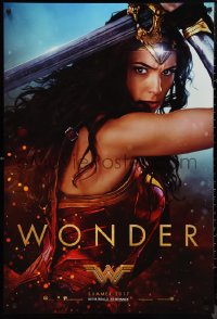 9r1490 WONDER WOMAN teaser DS 1sh 2017 sexiest Gal Gadot in title role/Diana Prince, Wonder!